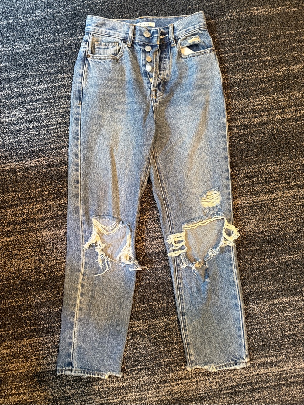 PacSun Light Blue High-Rise Distressed Jeans